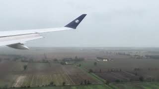 Air France AF1604 Lands in A Rainy Rome, Italy from Paris, France