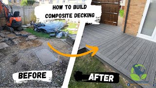 how to build composite decking time lapse. how i landscape #howilandscape