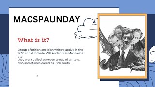 Auden group of poets or Pink poets or MACSPAUNDAY