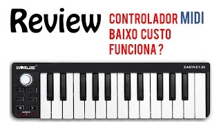 Controlador MIDI baixo custo Easykey 25