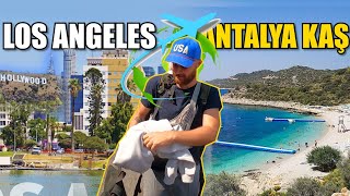 BEDAVA AMERİKA - TÜRKİYE UÇAK BİLETİ | DUTY FREE İÇKİ FİYATLARI | LA to Kaş Vlog w/@OguzKutman​