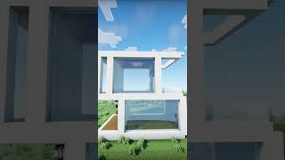 Morden S shaped house build #minecraft #shorts #tutorial