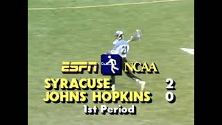 Syracuse vs. Hopkins Lacrosse 1985 Championship part one