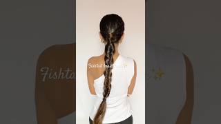 Fishtail trick ✨ #hairstyle #hairtutorial #explore #ytshortsvideo #braid #fishtailbraid #shorts