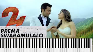 prema swaramulalo|| song on keyboard||the santhu music||24 movie