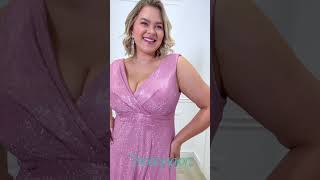 Vestido Plus Size Festa Lurex Regata