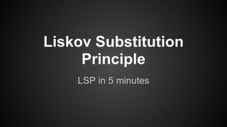 SOLID - LSP - Liskov Substitution Principle in 5 minutes