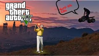 GTA V FUNNY MOMENTS(golf man, random reactions, and more)!