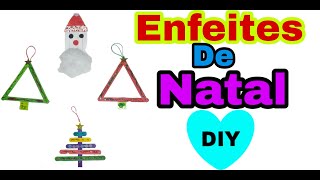 Decoração de Natal barata e fáceis de palito de picolé - diy de Natal - Enfeites de Natal.