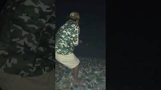 #pesca de #noche con red en mar