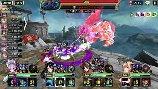 Cecilia KR play: King's raid boss world Protianus Ruler of the Sunken City ep 5 strength up