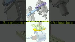 Barrel cam mechanism Solidworks 3d animation। #Barrelcammechanism #shorts