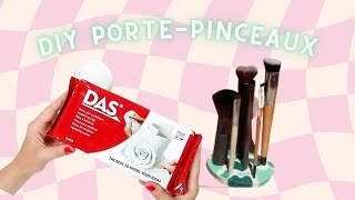 DIY support pinceaux à maquillage en argile