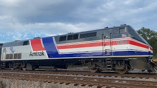 Amtrak P091 with the 160 Pepsi dash 8 heritage unit at jones crossing Woodford Va