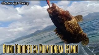 kinagatan ng giant grouper sa island kuratongan shore casting #fishingadventure Philippines ML EP_14