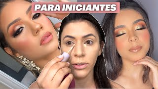 MAKE GLAM FÁCIL PARA O NATAL - PROPOSTA PARA INICIANTES *com cílios postiços* PASSO A PASSO