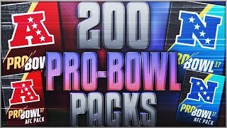 200x PRO BOWL PACKS!! SO MANY LIT PULLS!! Madden Mobile 17