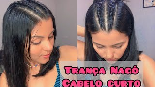 Trança Nagô em cabelo curto simples #cabelo #penteadossimples #tranças #curtos #youtube #tutorials