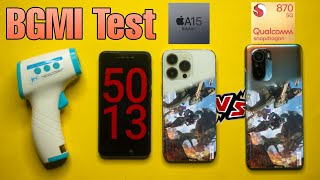 iPhone 13 Pro vs Mi 11x BGMI Test (A15 Bionic vs Snapdragon 870) 💪🏼🔥