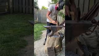 Forging nails! #carpenter nails #forging #blacksmith