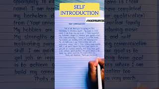 self introduction in easy word ✅🤯#selfintroduction  #english #highlights #india @luckyrajput36