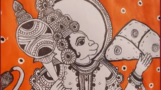 Hanuman Kalamkari Art || Indian Folk Arts|| Indian Folk Artist ||self-taught ||#harshiempire