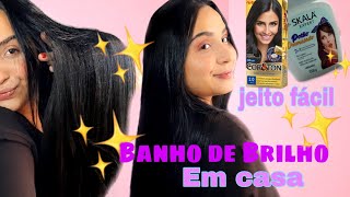 COMO FAZER BANHO DE BRILHO COM TINTA DE CABELO EM CASA 💫 💖 FUNCIONA??