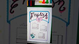 Carátula  / Portada de Inglés  #shortsvideo #caratulas #portadas #creatividad