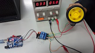 DC Motor Forward/Reverse Control using Relay Module