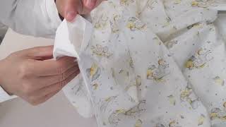 خياطة درا بزينة بسيطة _ coudre un drap plat avec un deco simple _ diy  a bedsheet with cute deco