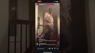 Kodak Black vibing to asake `NZAZA’ va instagram live. #asake