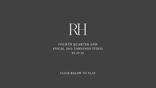 RH Q4 and Fiscal 2015 Earnings Presentation