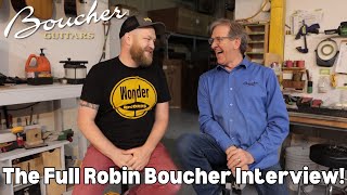 Asking Robin Boucher about his guitars...@LesGuitaresBoucher