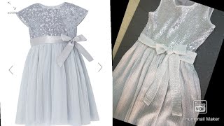 stylish frock/dress for girls easy simple cutting and stitching .party wear