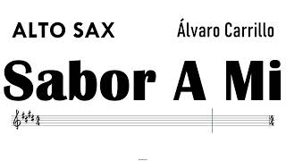 Sabor A Mi Alto Sax Sheet Music Backing Track Partitura