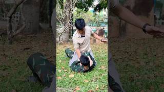 Defend when lying down and being slapped [THAO SELF DEFENSE] #vothuat #kungfu #martialarts #shorts