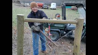 How to hang a gate on high tensile fencing