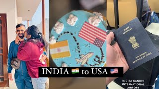 INDIA 🇮🇳 to USA 🇺🇸 journey vlog || Passport ghar bhool gye 😅 #india #usa #vlogs