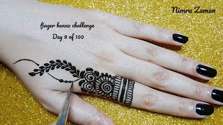 Day 9 of Finger henna design challenge | simple easy mehndi design for starters