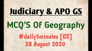 Geography for Judiciary & APO exam #geography #indiangeography