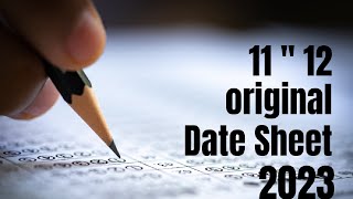 New Date Sheet of 12th Class 2023 II Date sheet 2023