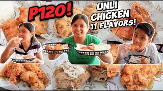 ₱120 lang UNLI Fried Chicken | 11 Flavors na! | GRABE SULIT | Food Hug: The Fam Vlog