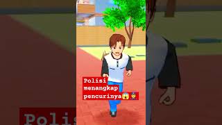 Polisi menangkap pencurinya😱👮‍♂️#shorts #sakuraschoolsimulator#sakura #lagusedih#trending#sorts