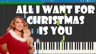 All I Want For Christmas Is You - Mariah Carey Piano Tutorial (Synthesia)