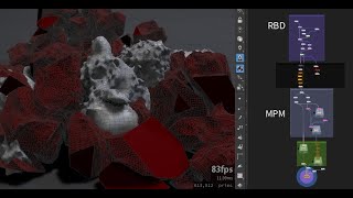 Houdini 20.5 MPM and RBD Solvers Together