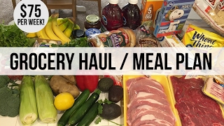 CHEAP GROCERY HAUL // 2 Week Meal Plan // $75 Per Week // How to Save on Groceries