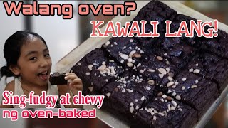 KAWALI CHOCO MOIST BROWNIES | NO BAKE pero chewy and fudgy