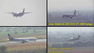 Plane Spotting Indore Devi Ahilyabai Airport Landing and Taxing A 320 B 737 ATR 72