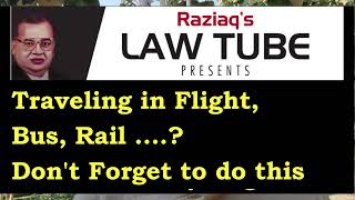 Traveling in Flight, Bus or Rail...?  Don't Forget to do this. Traveling Tips, Luggage Problem