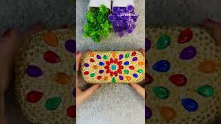 DIY Embellished Bag😱#embellished #shorts #reuseidea  #diycrafts #kabadsejugad #purse #bags